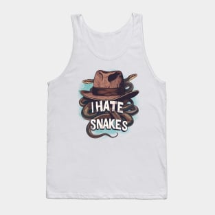 I Hat Snakes - Fedora Hat - Indy Tank Top